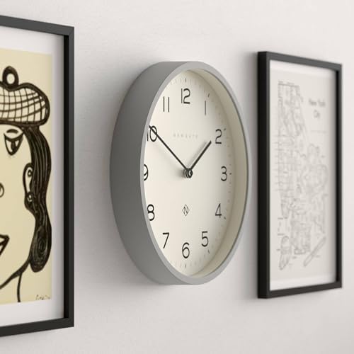 NEWGATE® Number Four Echo wall Clock | Modern Round Clock | 12" | Gray | Easy - Image 4