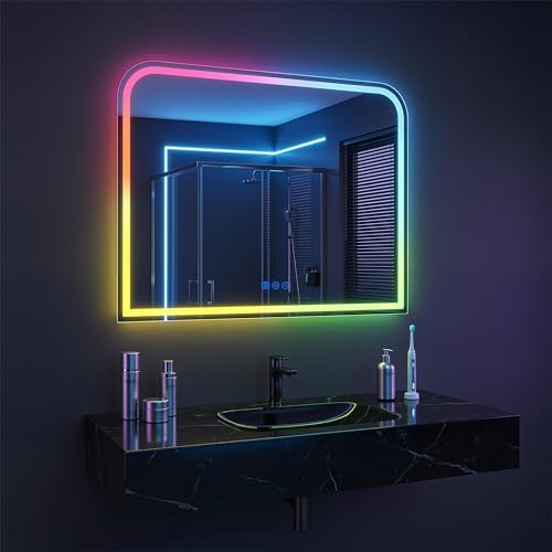Antok LED Bathroom Mirror 40" L x 30" W, LED Mirror - Image 2