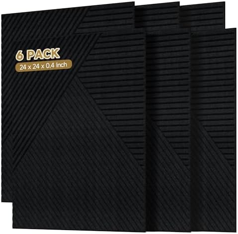 Acoustic Wall Panels, 6 Pack, 23.6"x23.6" Soundproof Panels by AUTORIFIC