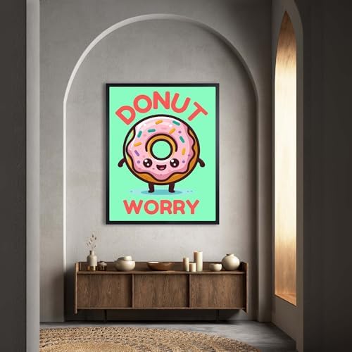 InkFlow Posters Donut Worry Canvas Poster - Image 4