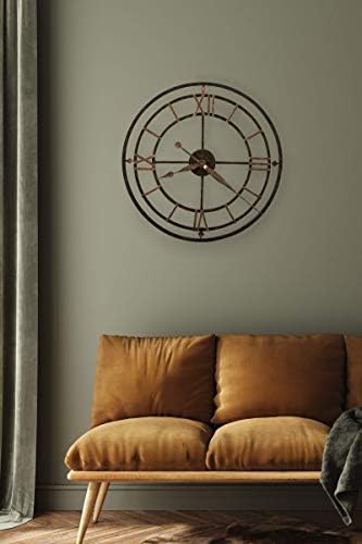 Howard Miller York Station Oversized Wall Clock – Aged Iron Finish, Skeleton - Image 2