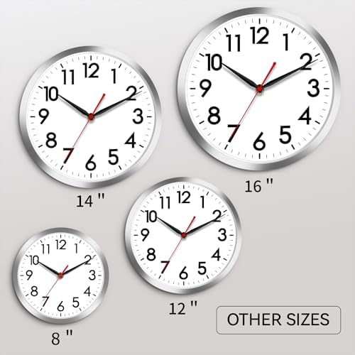 AKCISOT 10 Inch Wall Clock, Silent Battery Operated Analog Clock - Image 2