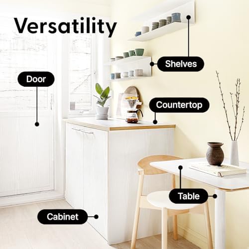 White Wood Grain Contact Paper, 17.3" x 197" Peel and Stick Wallpaper, - Image 5