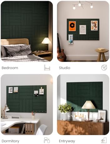 Fluxynara Felt Bulletin Board & Cork Board Alternative, Christmas Green-1 - Image 6