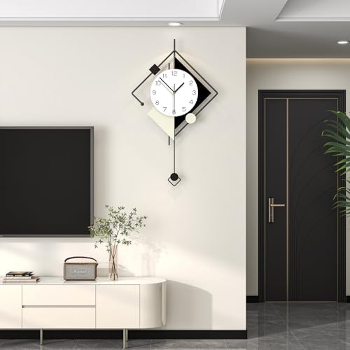 Modern Big Decorative Metal Silent Wall Clock - Image 2