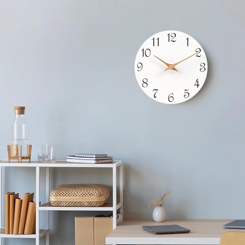 Mosewa Wall Clock Silent Non-Ticking Battery Operated Modern Simple 12" - Image 7