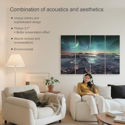 UMIACOUSTICS 8 Pcs 0.7Inch Thick Art Acoustic Panels, Total 47.2” x 31.5” - Image 5