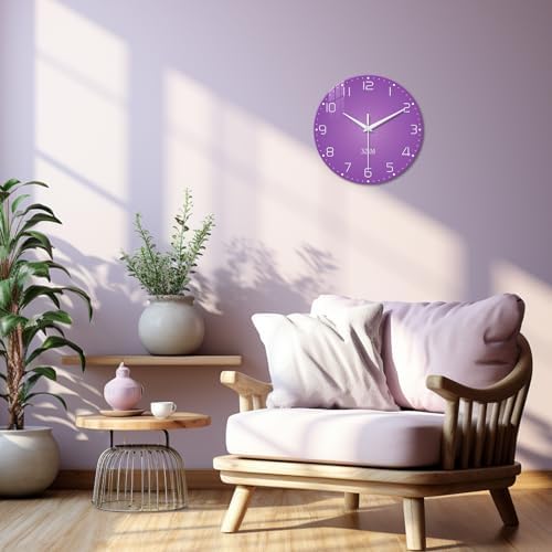 XNM Purple Minimalist Wall Clock - Image 3