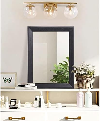 AAZZKANG Black Mirrors for Wall Rectangle Wood Framed Large - Image 4