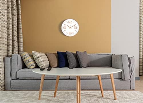 45MinST 10 Inch Wall Clocks, 3D Number Dial Face Modern Wall Clock, Silent - Image 6