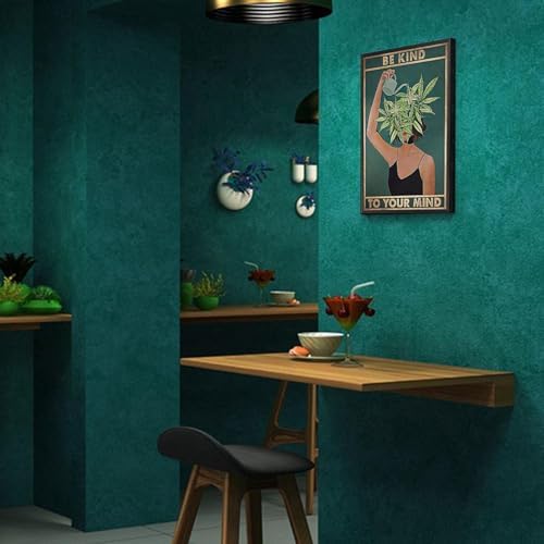 Vintage Mental Health Be Kind To Your Mind Posters Green Background Abstract - Image 6