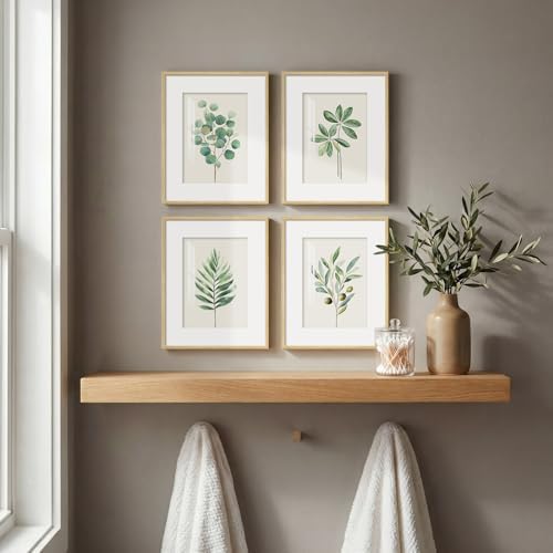 Framed Minimalist Sage Green Botanical Kitchen Wall art, 4 Piece 8x10 In - Image 6