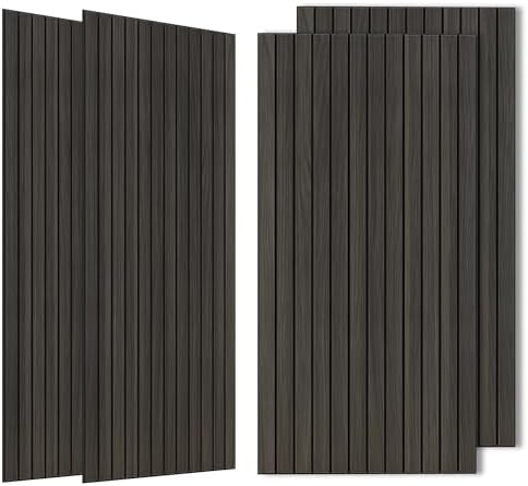 Acoustic Panels, 4 Pack 47.2”x23.6” Sound Panels, Rustic Walnut by AUTORIFIC