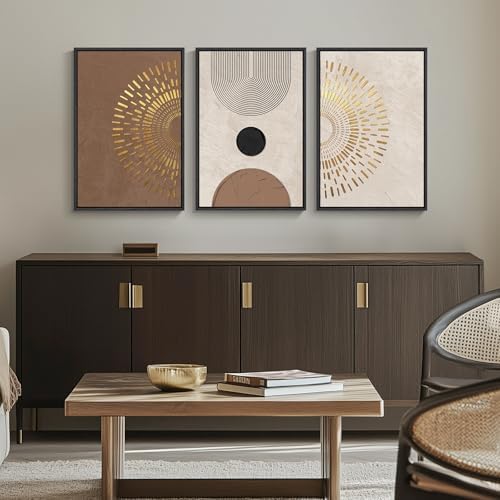Framed Boho Neutral Minimalist Abstract Wall Art, 3 Piece, Each 16x24 In - Image 4