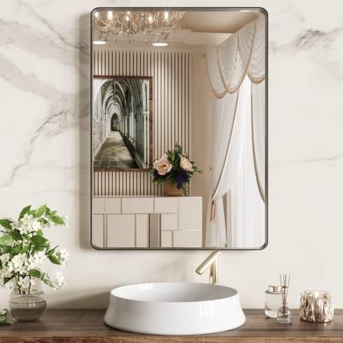 WEER Black Bathroom Vanity Mirror 22X30 Inch - Image 2
