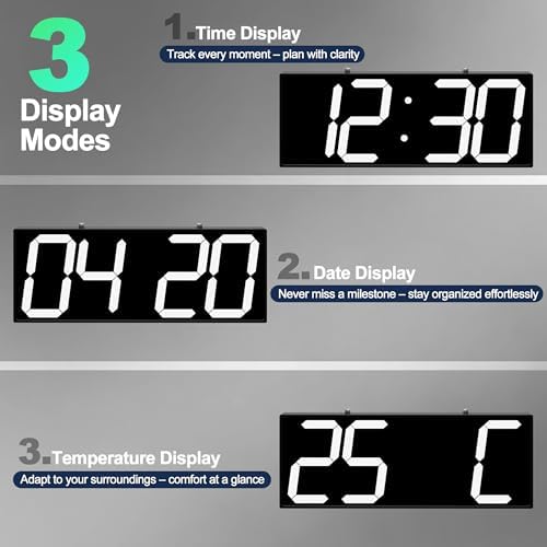 CHKOSDA 19 Inch Large Double Sided Digital Wall Clock - Image 4