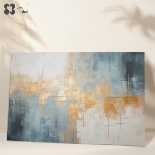 Soon Global Acoustic Wall Panels, Art Acoustic Panels, Teal Aura - Image 3