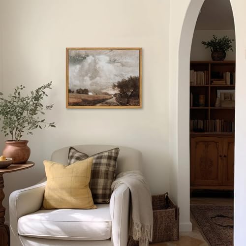 KBKBART Framed Canvas Wall Art, Vintage Wall Art European Landscape Oil Painting - Image 7