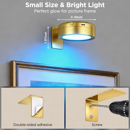 6-Pack Picture Lights for Wall, Rechargeable Cordless Poster Lights - Image 7