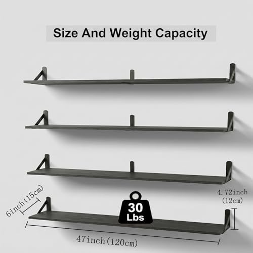 Long Wall Shelf, Large Floating Shelves - Image 3