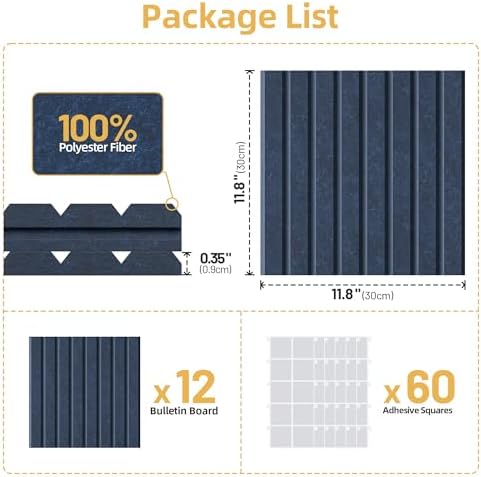 Large Cork Board for Walls 12 Pack Bulletin Board - Image 7