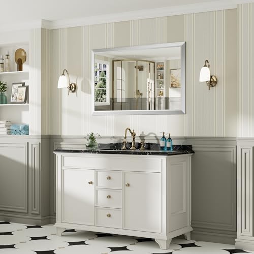 Briivue Bathroom Wall Mirror, 48x30 Inch - Image 4