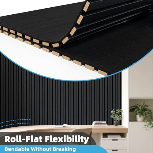 Art3d Roll-Flat Design Acoustic Wood Slat Wall Panel - Image 6