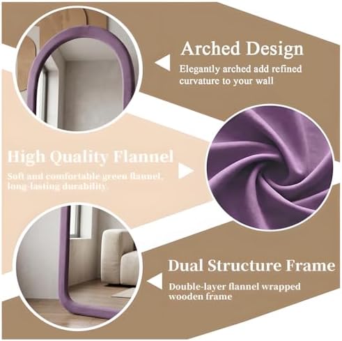 Full Length Mirror 56"x20" Arch Floor Mirror - Image 4