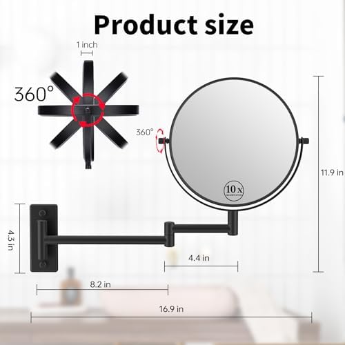 8" Wall Mounted Makeup Mirror - Image 5