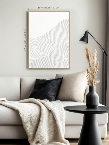Zessonic Neutral Abstract Textured Boho Hand-Painted Wall Art - Image 5