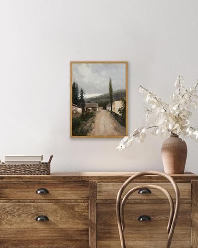 KBKBART Framed Wall Art, Vintage European Village Country Canvas Art Prints - Image 7