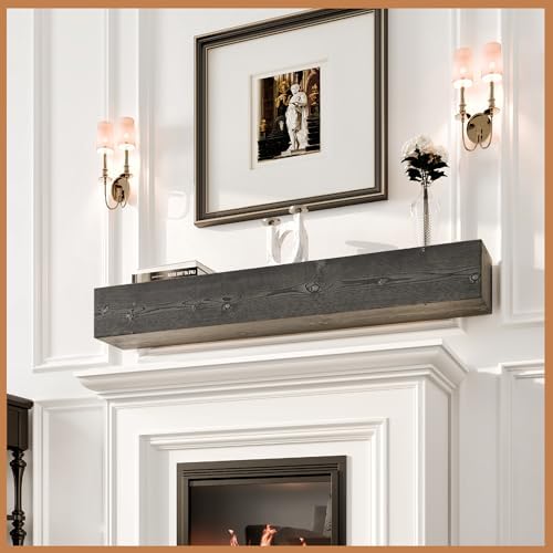 Avana Handcrafted Natural Wood Fireplace Mantel by AvanaHome