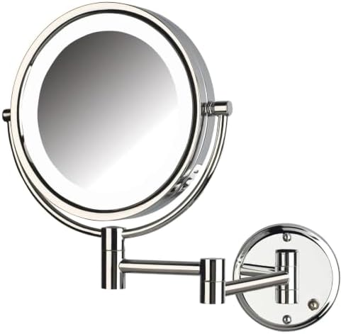 JERDON Hardwired Wall-Mount Makeup Mirror by Jerdon