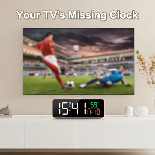 Netzu 3-in-1 Digital Clocks for Living Room, Small & Compact Alarm Clock - Image 3