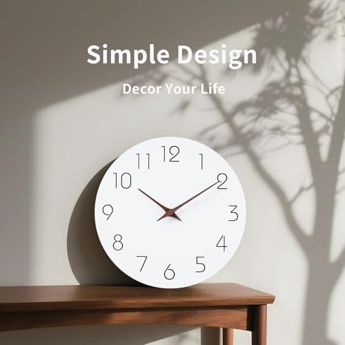 Mosewa Wall Clock Battery Operated 8" Silent Non-Ticking Simple - Image 5