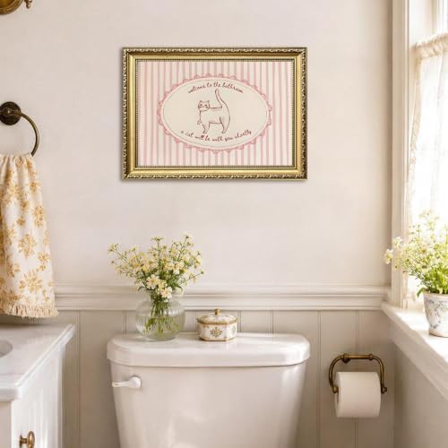Cute Cat Bathroom Wall Art Welcome to the Bathroom a Cat Will Be - Image 6