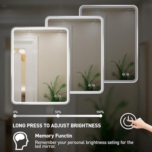 24x36 Inch LEDBathroom Mirror, Sliver Frame - Image 4