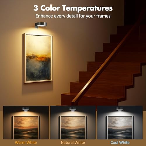 Picture Lights for Wall, Wireless Poster Lights Battery Operated - Image 2