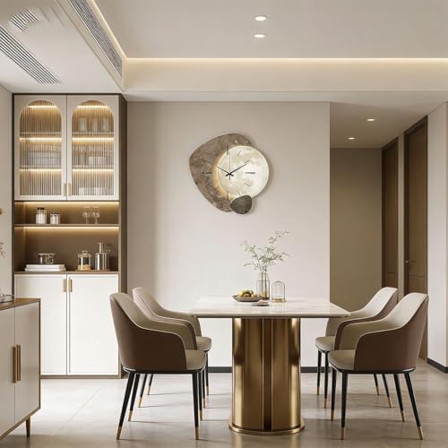 Silent Moon Wall Clock Creative Quiet Wall Clock Digital No Light Version Ready - Image 3