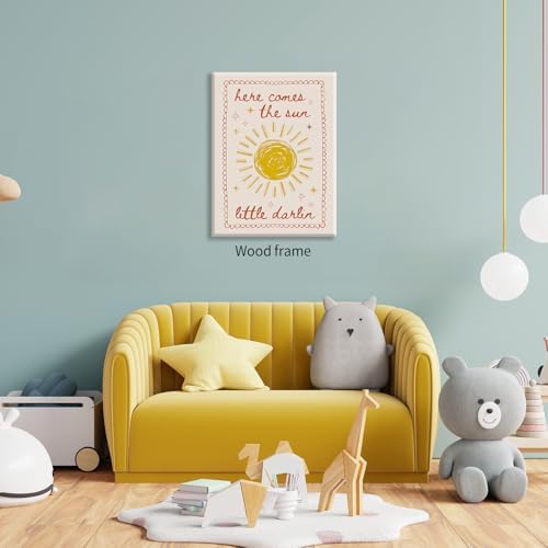 Kids Sun Canvas Wall Art Trendy Inspirational Quote Posters 08x10 inch Framed - Image 5