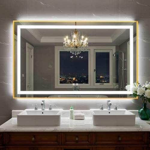 55X36 Inch LED Bathroom Mirror by SHUAFA