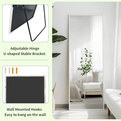 Sunniry 48x16 inch White Full Length Mirror, Floor Mirror - Image 3