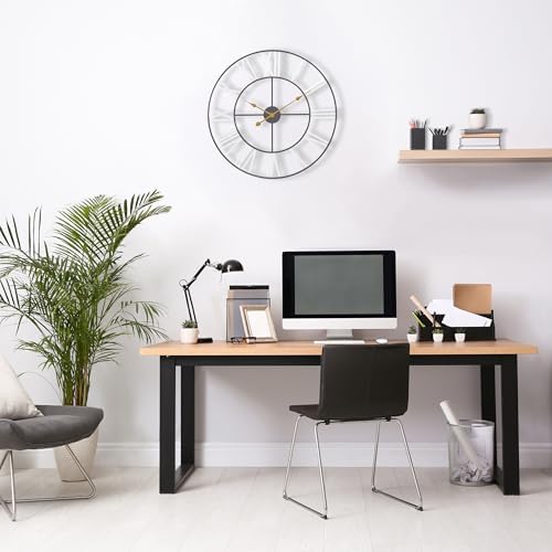 Sorbus Big Wall Clock, Roman Numeral Decor, Battery Operated - Image 5