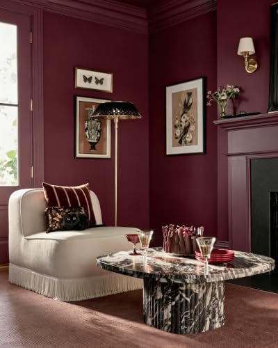 Dimoon 787''x17.7'' Red Peel and Stick Wallpaper Contact Paper Modern Self - Image 3