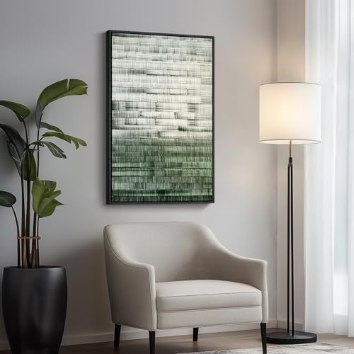 Framed Dark Sage Green Modern Abstract Wall Art, 1 Piece 24x36 In - Image 2