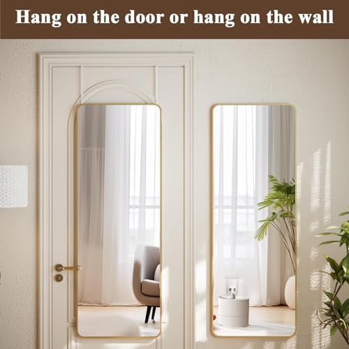 VooBang 14"x48" Full Length Over The Door Mirror, Full Body Wall Mirror - Image 2
