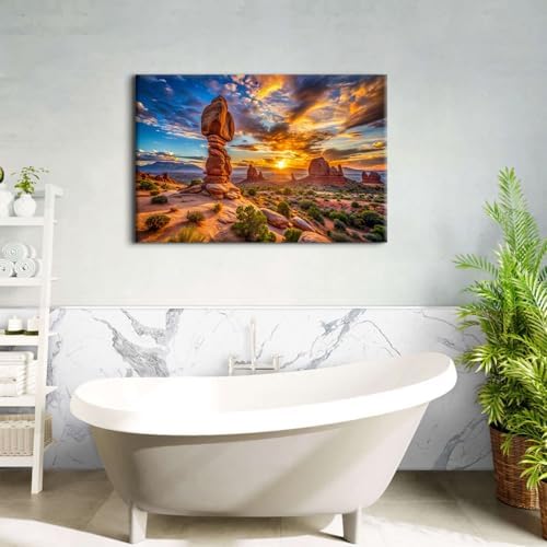 Large Desert Mountain Wall Art for Bedroom Nature Sunset Wall Decor Moab Utah - Image 5