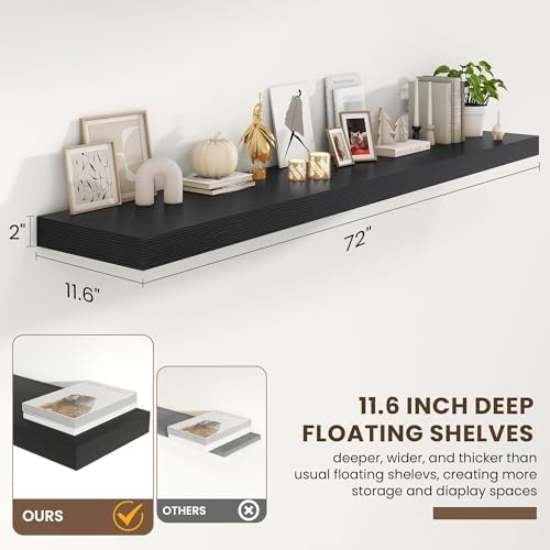FLYJOE 72 Inch Floating Shelves - Image 3