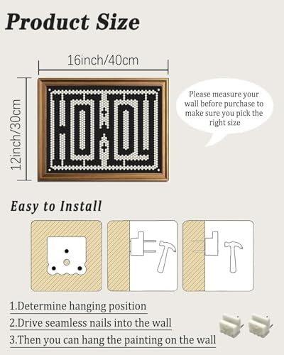 KBKBART Gold Framed Funky Big Howdy Canvas Wall Art Western Modern Decor - Image 2