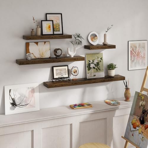 Heimlove 16 inch Brown Floating Shelves - Image 5